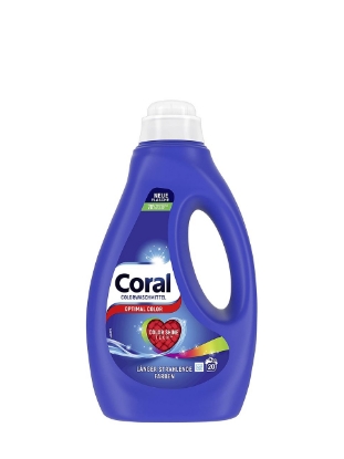 Poza cu Coral Optimal Color, detergent lichid pentru rufe colorate, 20 spalari, 1 L