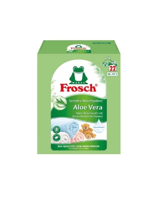 Poza cu Frosch Aloe Vera, detergent pudra universal pentru rufe, 22 spalari, 1.45 kg