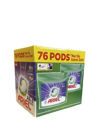 Poza cu Ariel All-in-1 Pods, detergent capsule pentru rufe colorate, 2 x 38 spalari