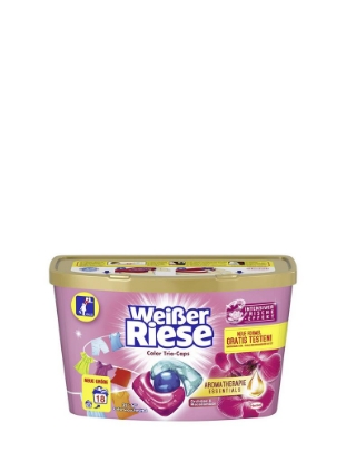 Poza cu Weißer Riese Orchid Trio, detergent capsule pentru rufe colorate, 18 spalari, 216 g