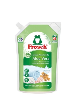 Poza cu Frosch Aloe-Vera, detergent lichid universal pentru rufe, 24 spalari, 1.8 L