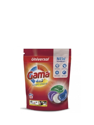 Poza cu Gama Colors & Darks 4-in-1, detergent capsule pentru rufe colorate si negre, 60 spalari