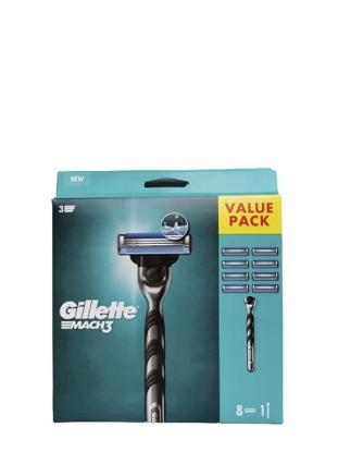 Poza cu Gillette  Mach 3, aparat de ras, 8 rezerve